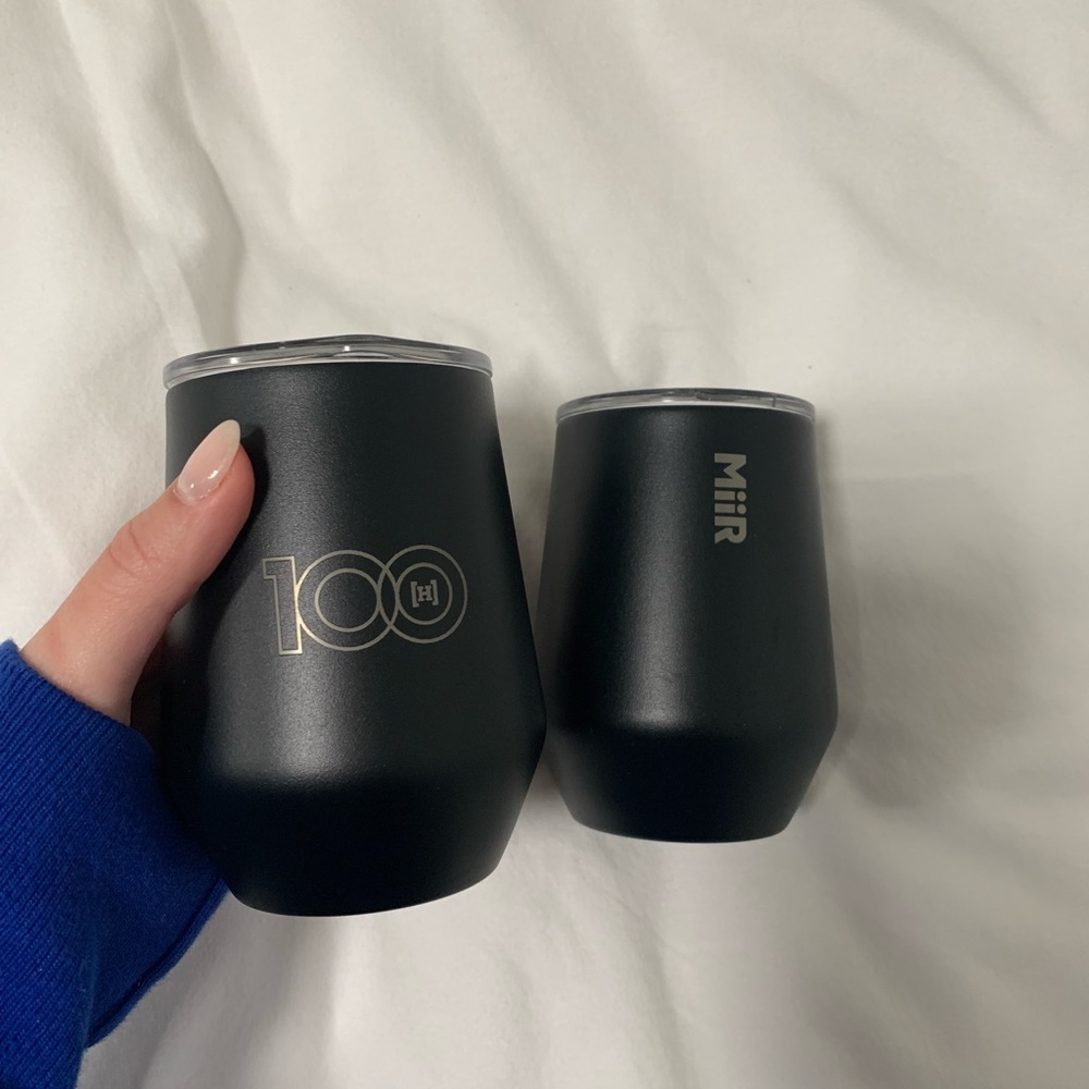 1 black miir wine tumbler,